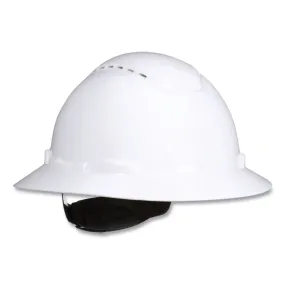 3M SecureFit H-Series Hard Hats, H-800 Vented Hat with UV Indicator, 4-Point Pressure Diffusion Ratchet Suspension, White (MMMH801SFVUV)