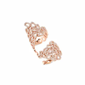 18K Rose Gold 1.00ctw Diamond Lace Ring