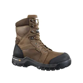 8" Rugged Flex Waterproof Insulated Composite Toe Work Boot Brown