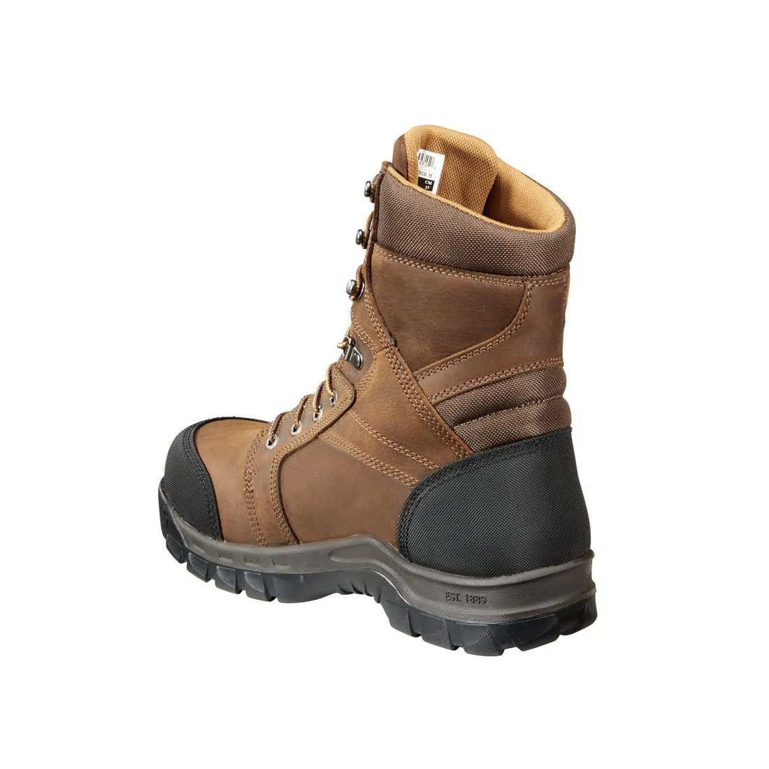 8" Rugged Flex Waterproof Insulated Composite Toe Work Boot Brown