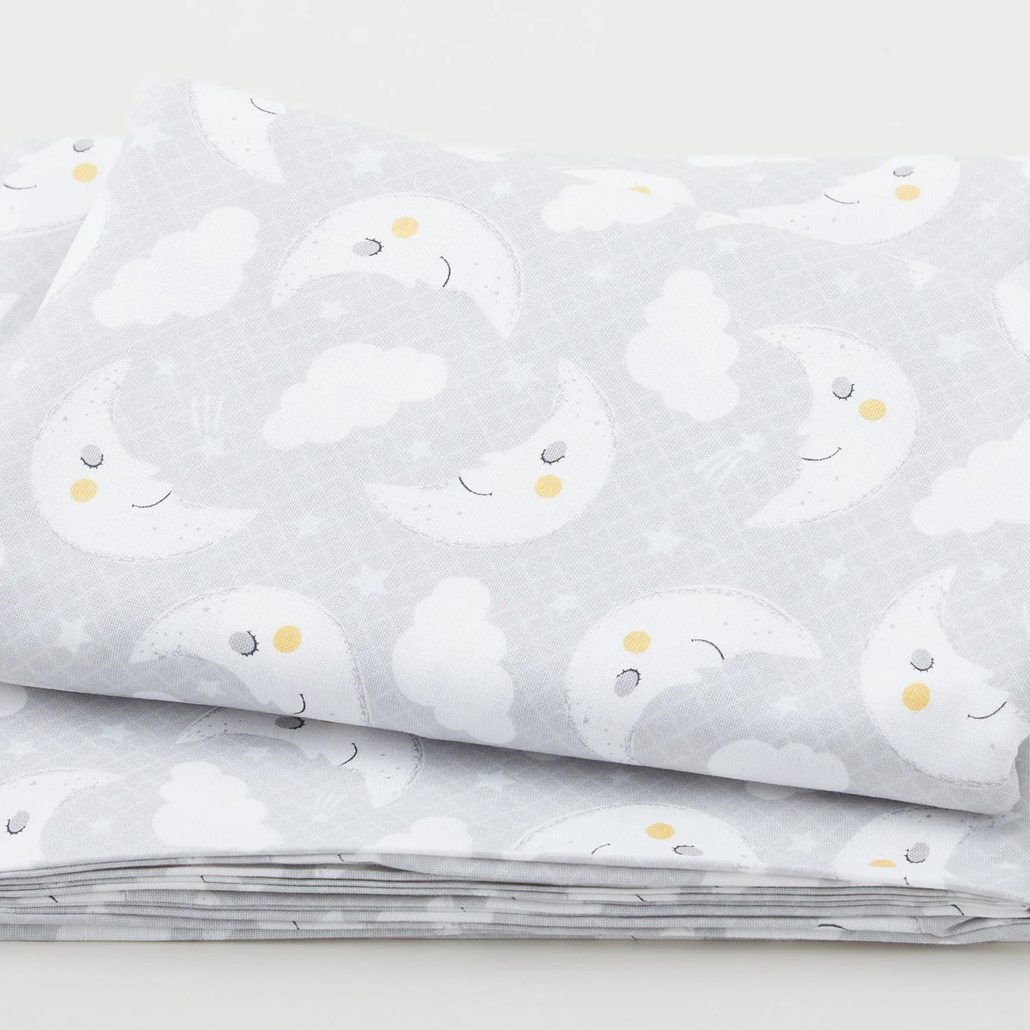 Baby's Adventure - Moon & Cloud Toss Gray 3 Yard Cut