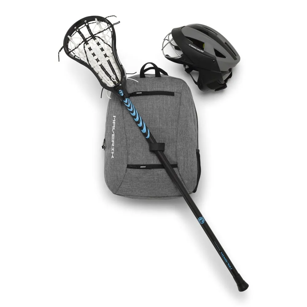 Cascade LX Maverik Lacrosse Starter Set Package - Helmet, Stick, and Backpack - 2019 Model