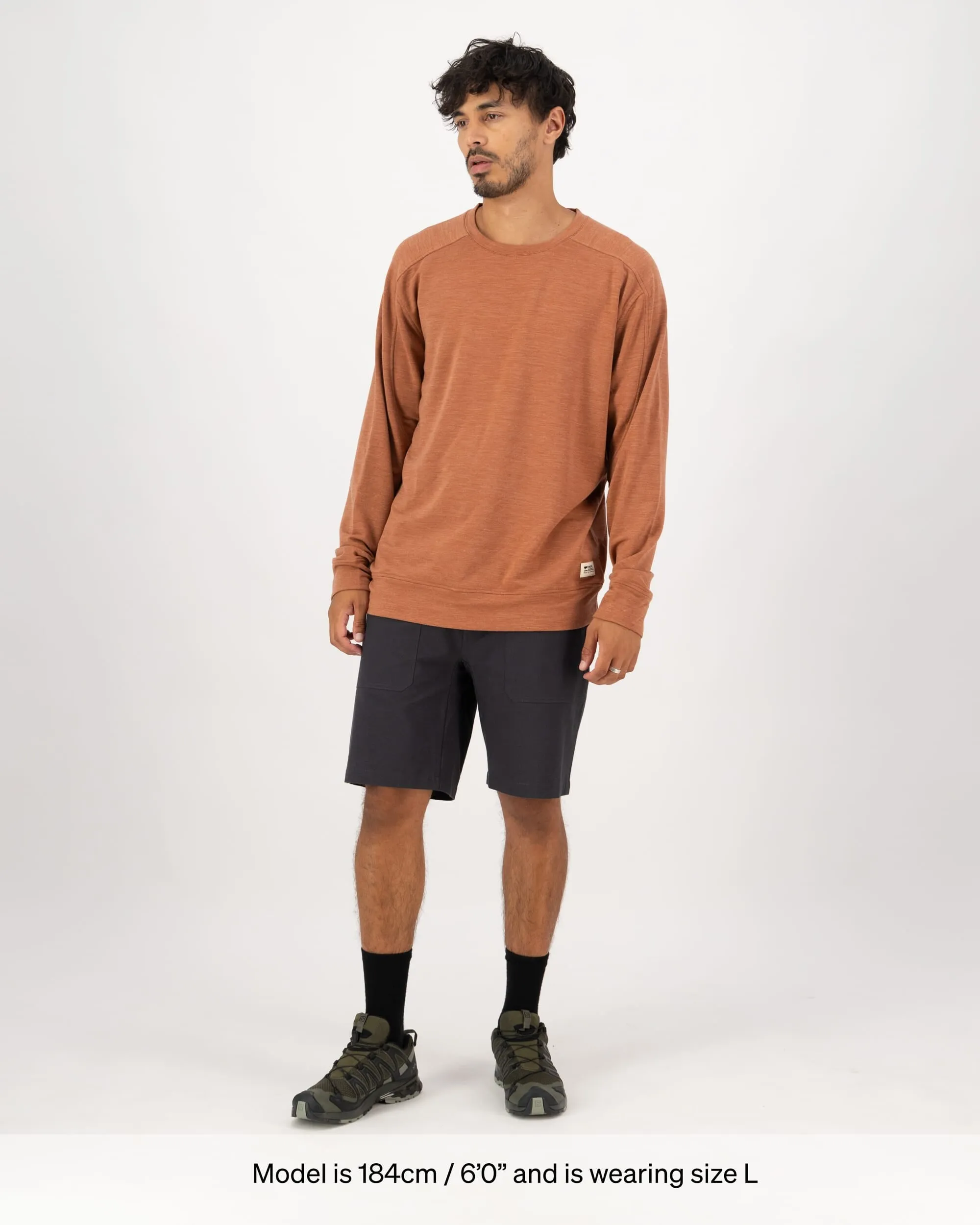 Covert Lite Merino Crew - Rust