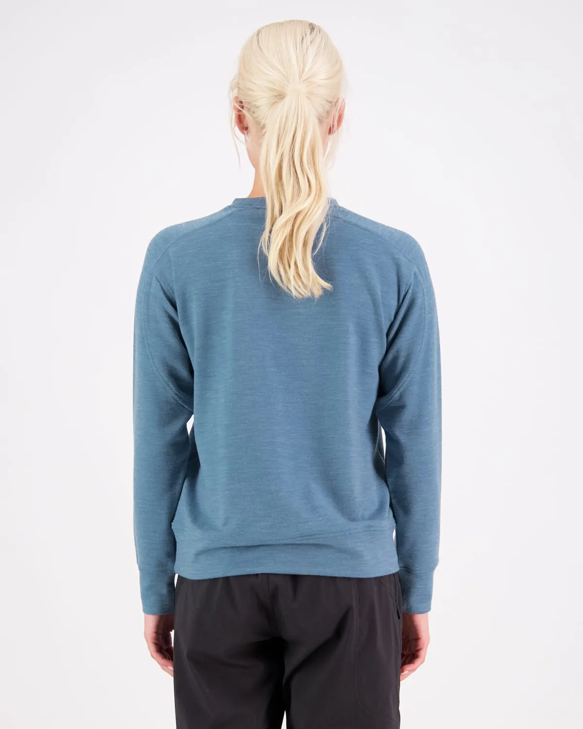 Covert Lite Merino Crew - Smokey Blue