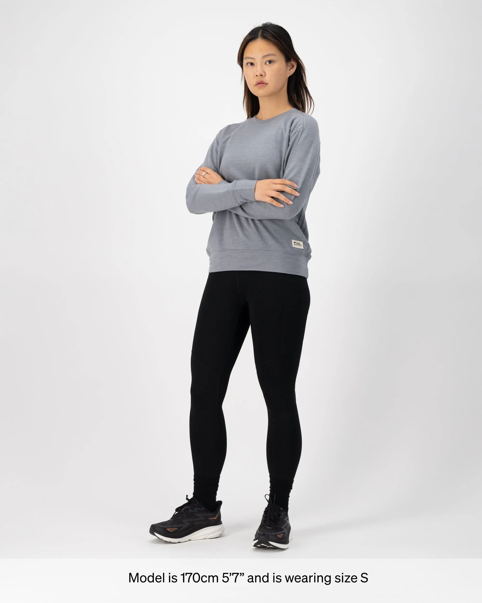 Covert Lite Merino Crew - Storm Grey