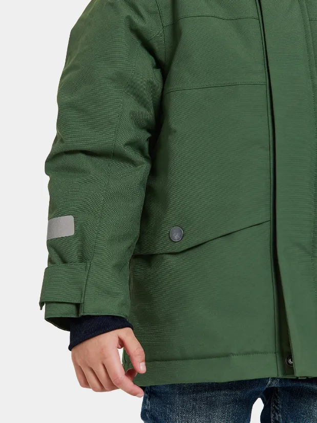 Didriksons Kids Bjarven 3 Waterproof Insulated Parka (Pine Green)(Ages 3-10)