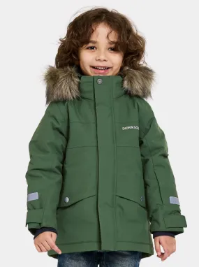 Didriksons Kids Bjarven 3 Waterproof Insulated Parka (Pine Green)(Ages 3-10)