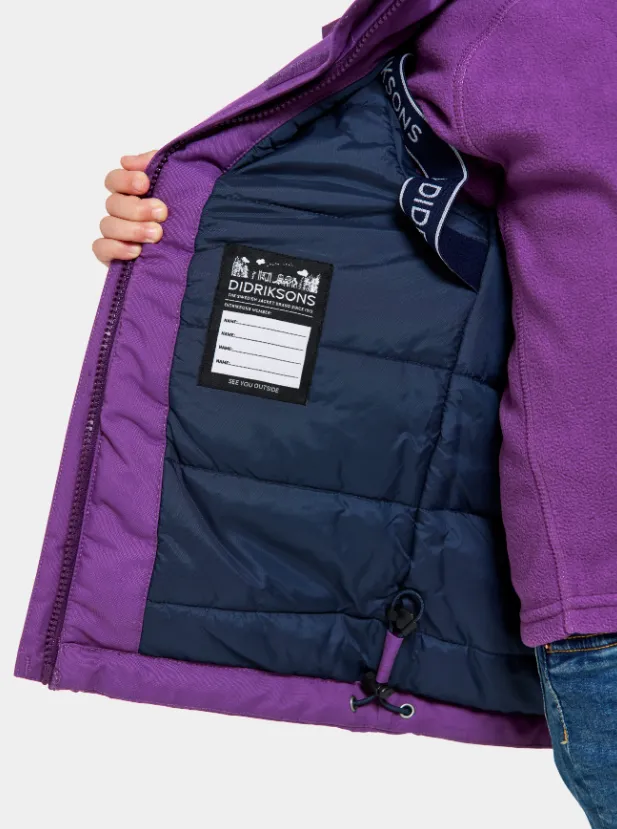 Didriksons Kids Bjarven Waterproof Insulated Parka (Royal Purple)(Ages 3-10)