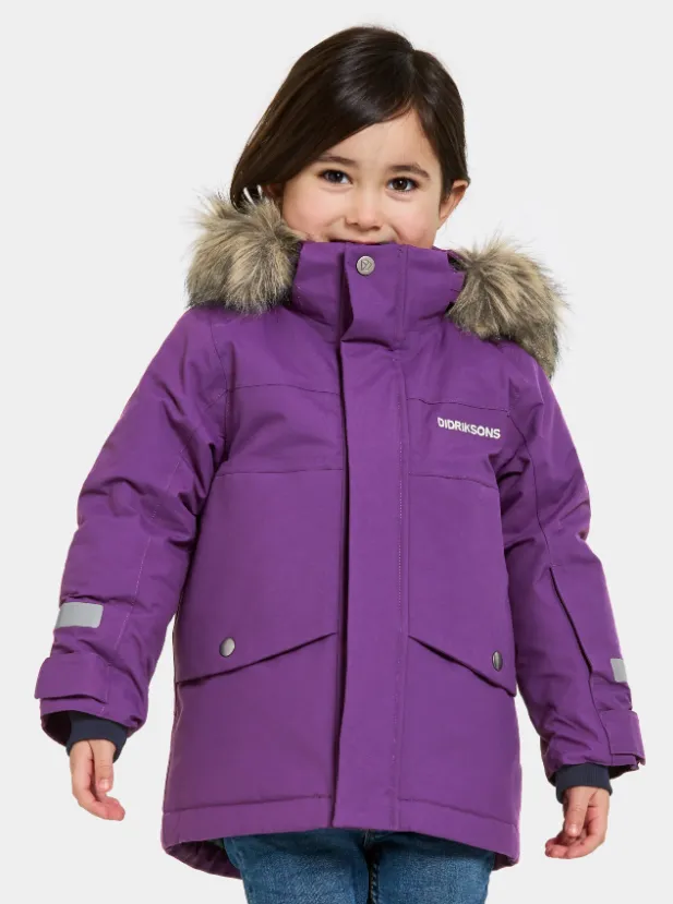 Didriksons Kids Bjarven Waterproof Insulated Parka (Royal Purple)(Ages 3-10)