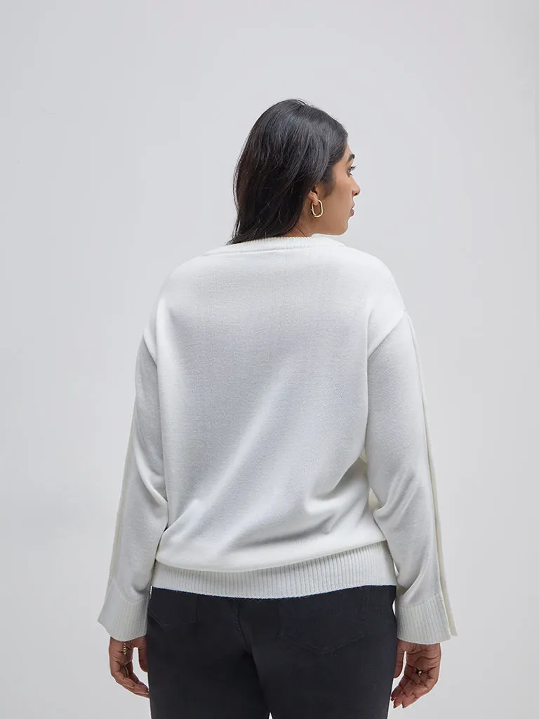 Gia White Knitted Sweater