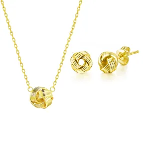 Gold Plated Love Knot Set