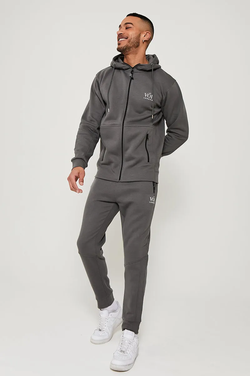 Guilford Fleece Zip Hoodie - Dark Grey