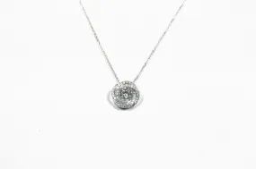 Lafonn Sterling Silver Knot Halo Necklace