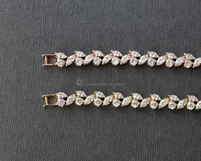 Marquise CZ Zig-Zag Wedding Bracelet