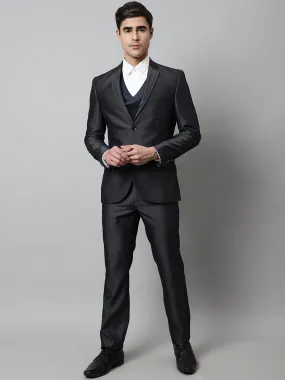 Men Dark Grey 3 Piece Suit