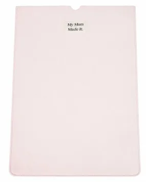 Recycled Faux Leather Laptop Sleeve - Ballet Pink