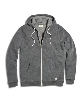 Signature Zip Lined Hoodie in Dark Charcoal