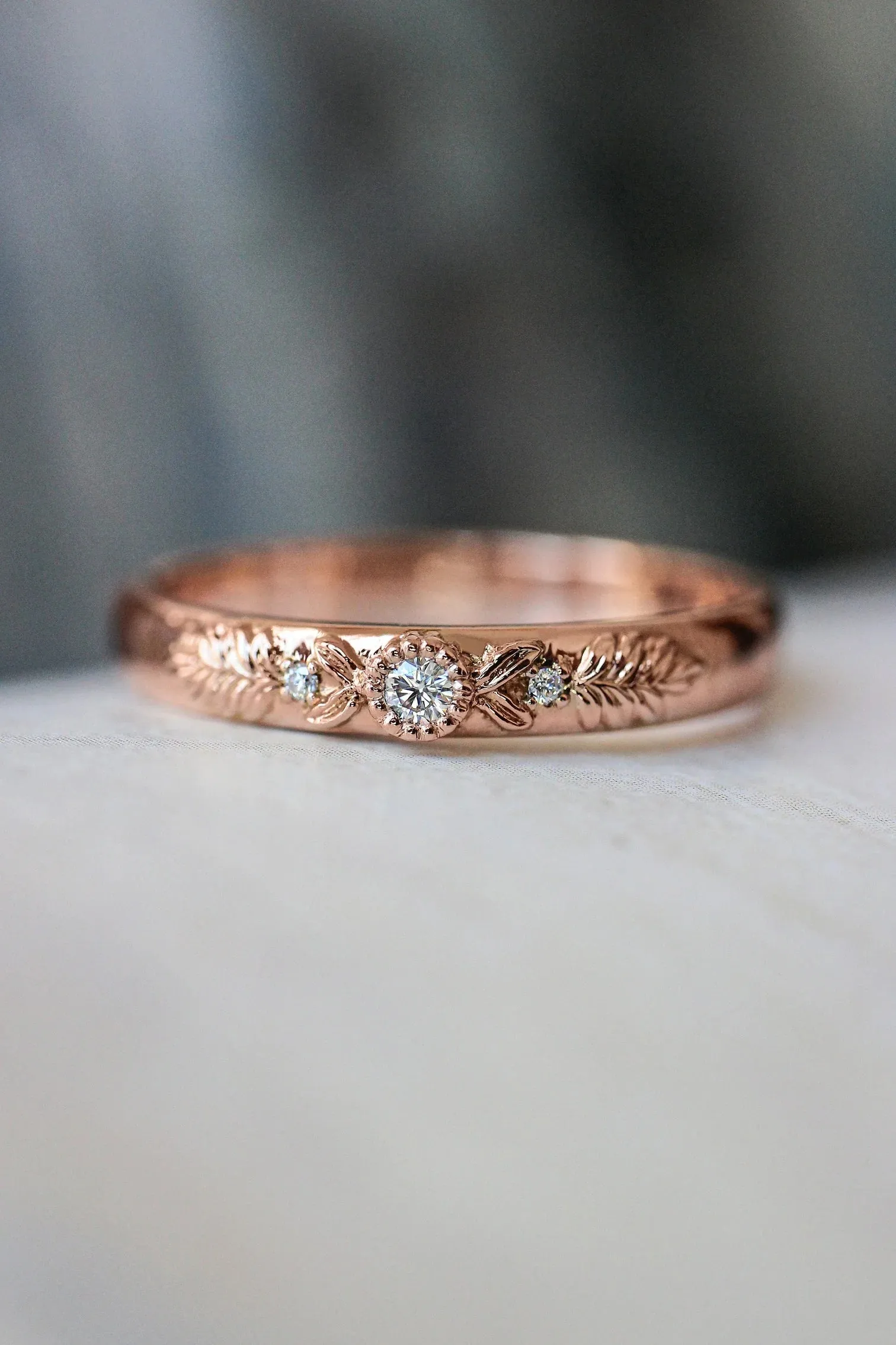 Soulmate's Oath Zircon Band Rose Gold Plating