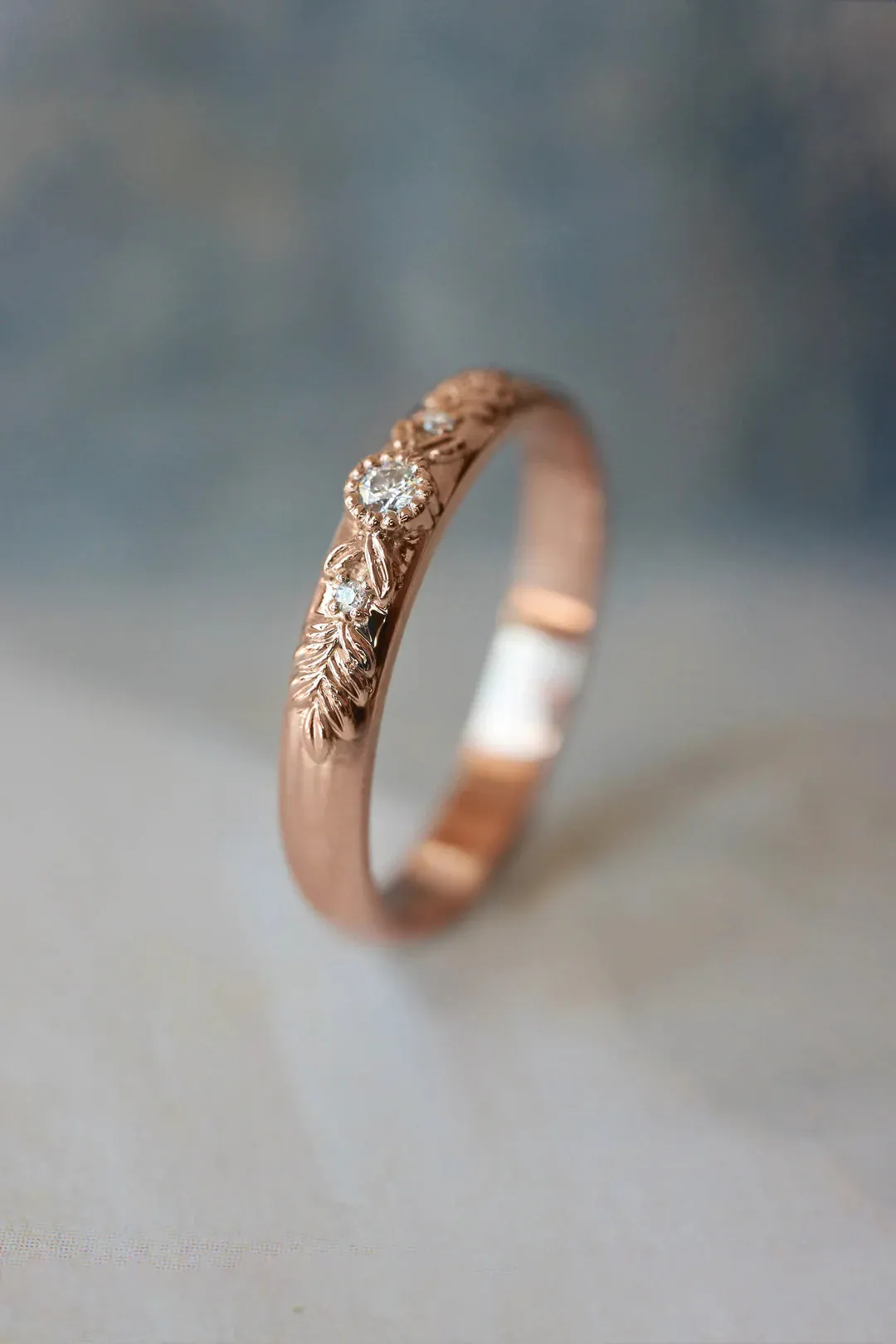 Soulmate's Oath Zircon Band Rose Gold Plating