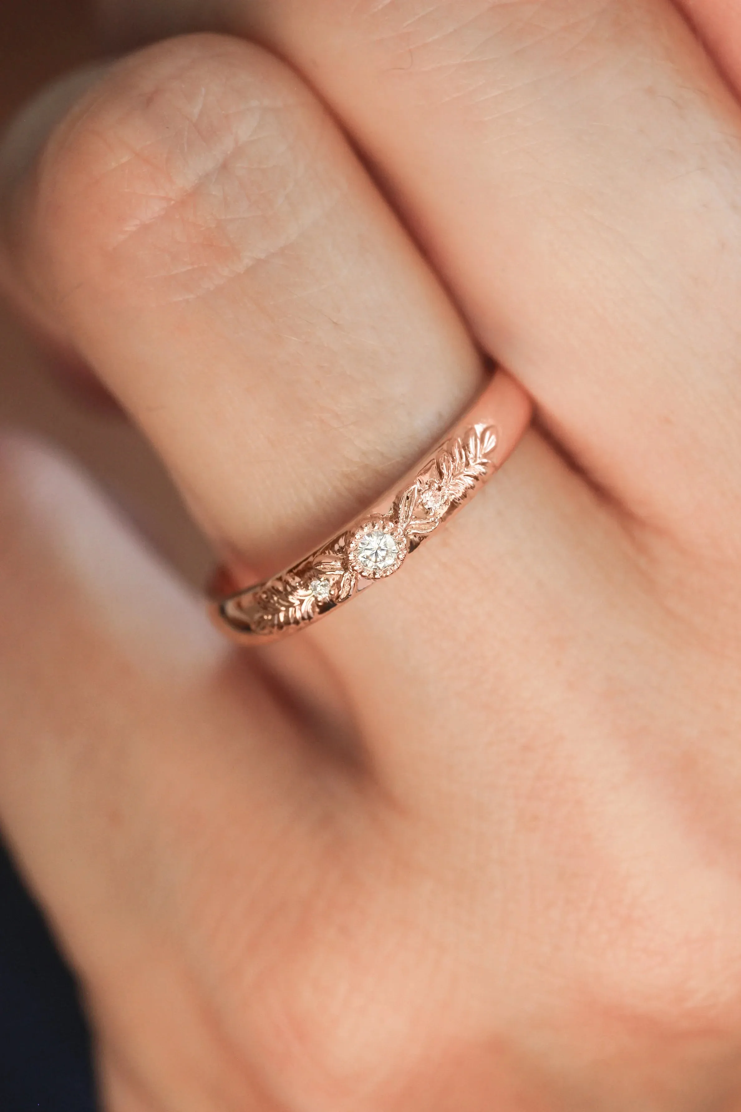 Soulmate's Oath Zircon Band Rose Gold Plating