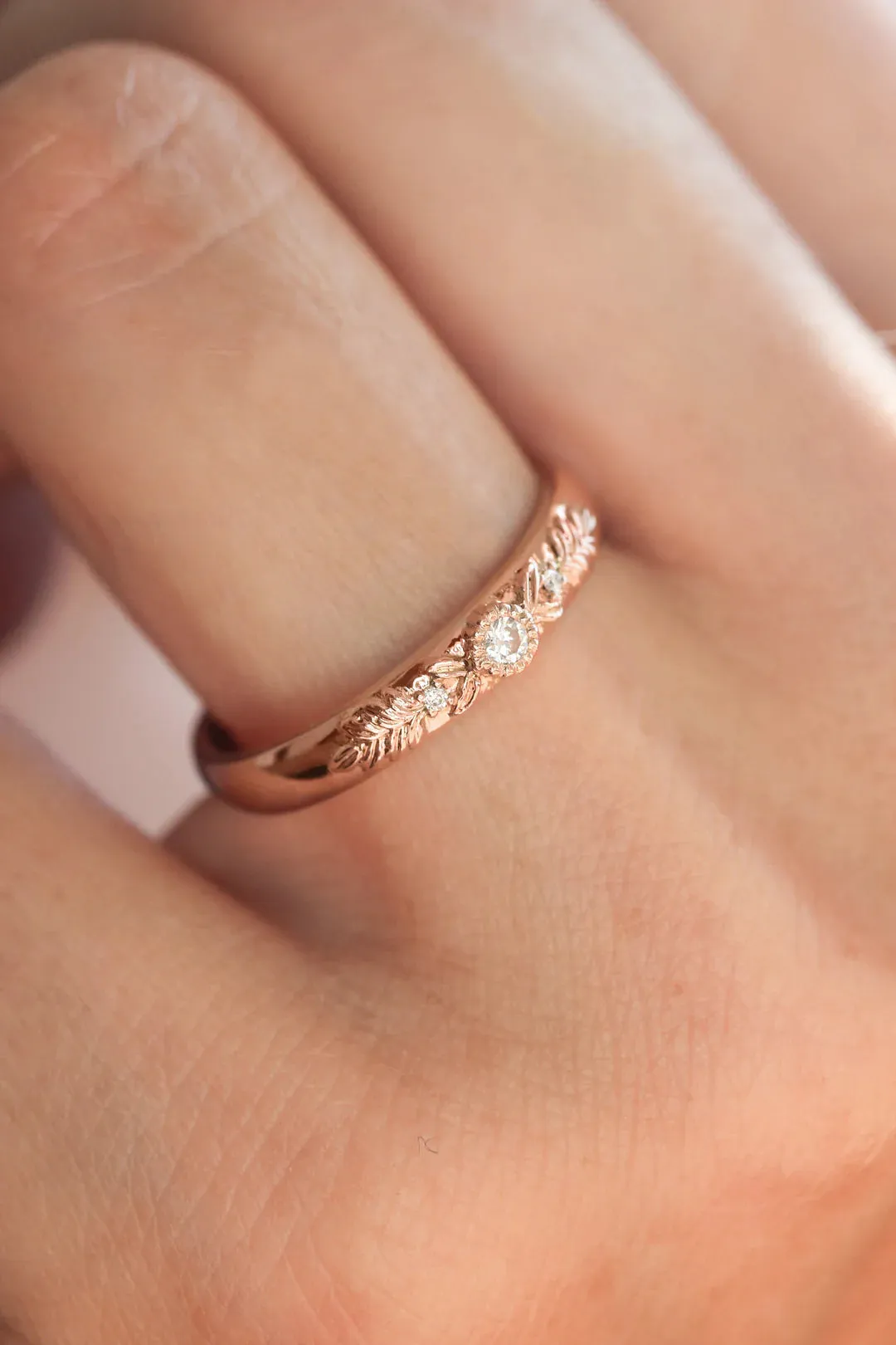 Soulmate's Oath Zircon Band Rose Gold Plating