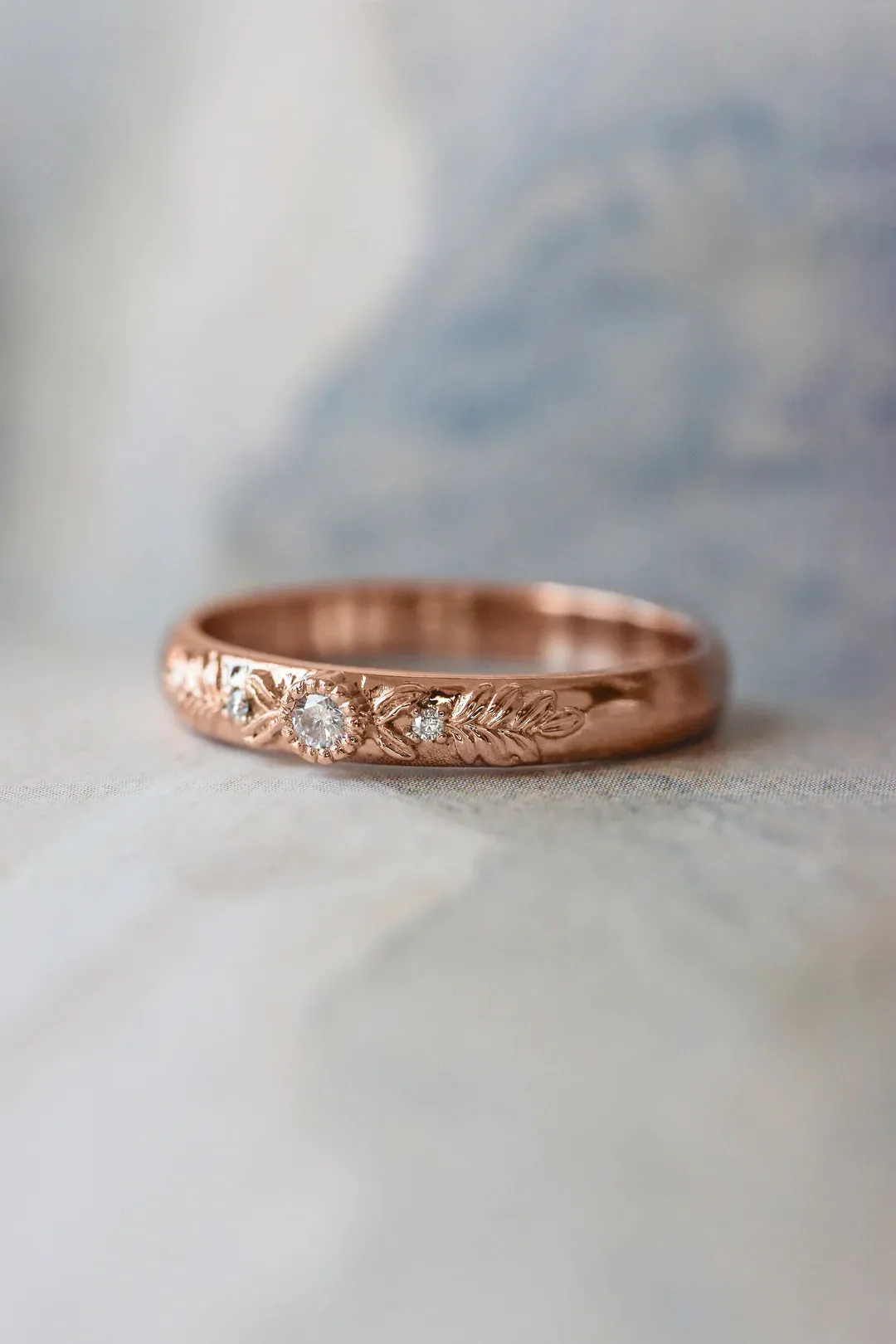 Soulmate's Oath Zircon Band Rose Gold Plating