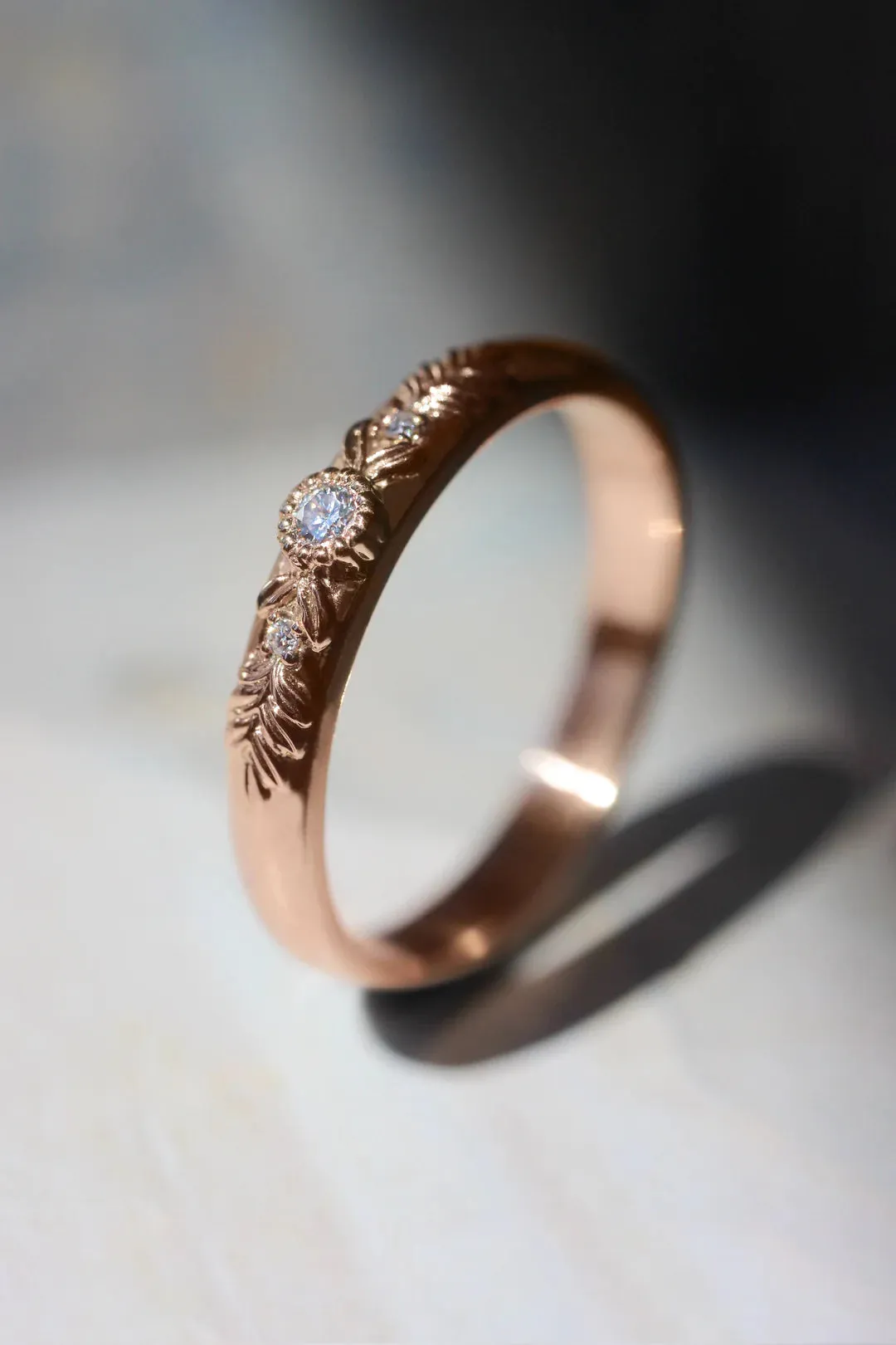 Soulmate's Oath Zircon Band Rose Gold Plating