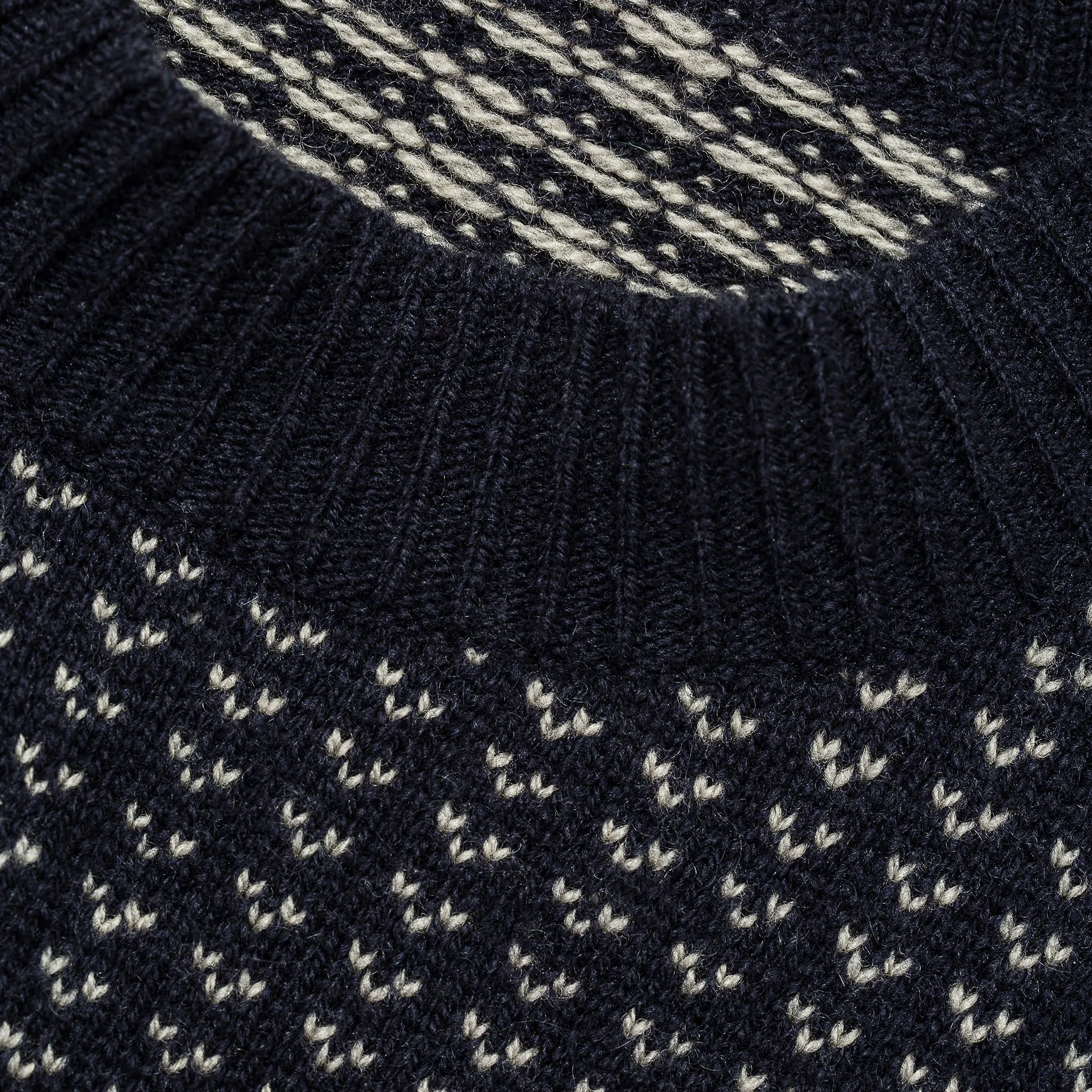 The Rangeley Sweater in Navy Cash Merino