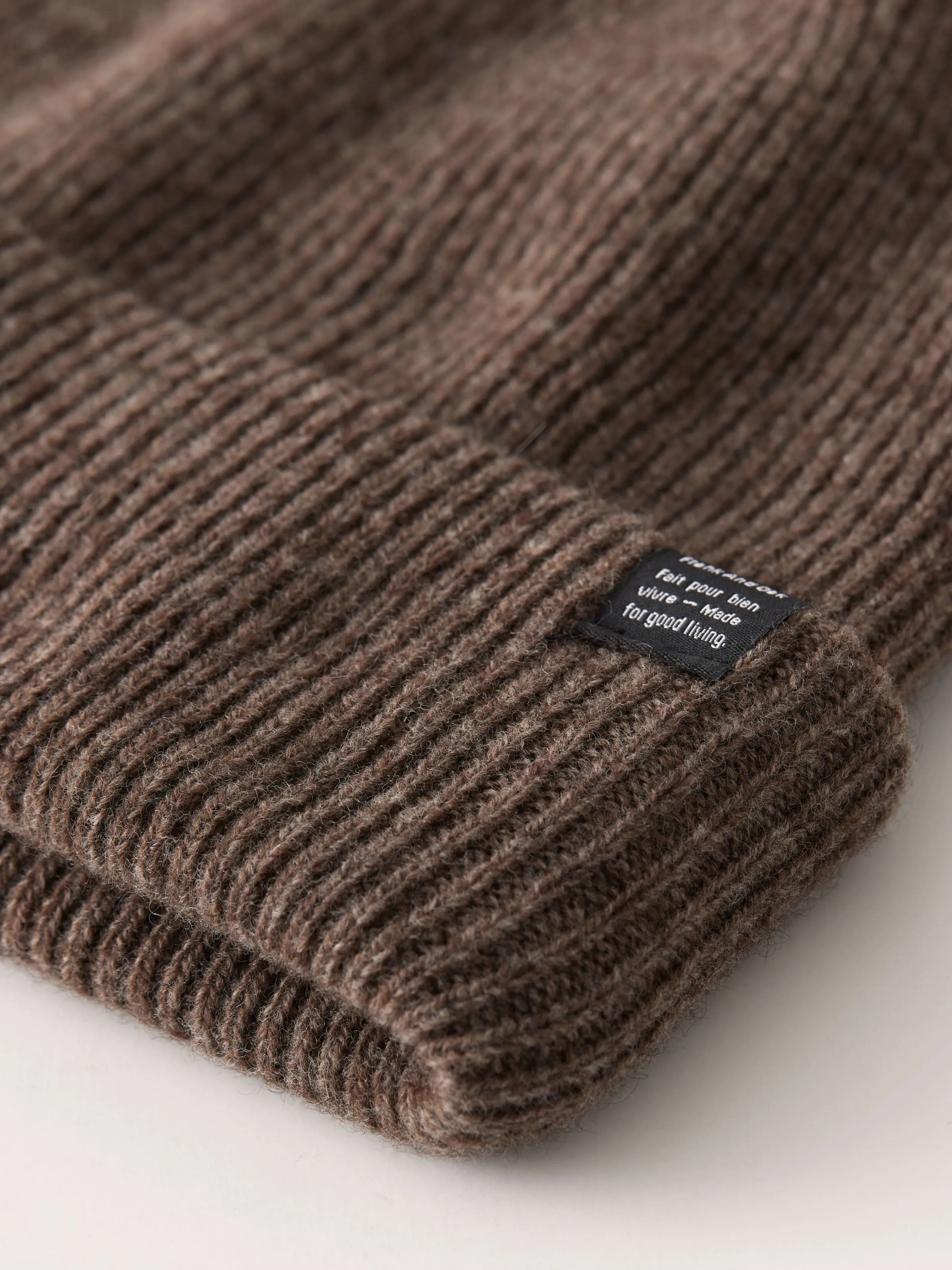 The Yak Wool Beanie in Dark Taupe