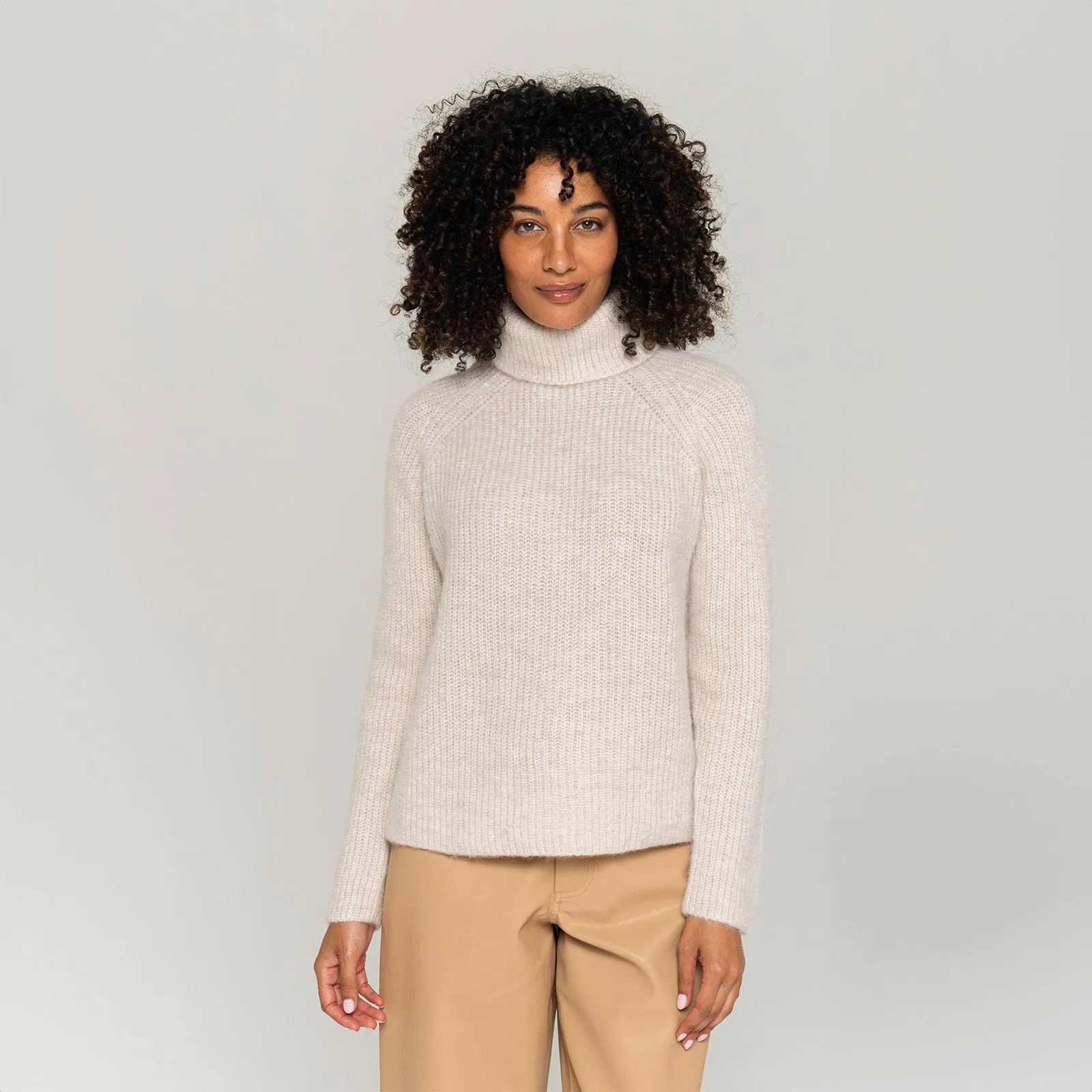 Women's Ribbed Turtleneck Sweater